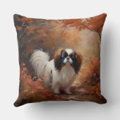 日本のチン紅葉秋インスパイア クッション (裏面)