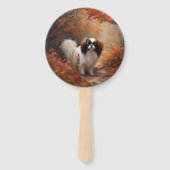 日本のチン紅葉秋インスパイア ハンドファン (裏面)