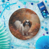 日本のチン紅葉秋インスパイア ペーパープレート (パーティー)