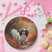 日本のチン紅葉秋インスパイア ペーパープレート (パーティー)