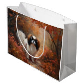 日本のチン紅葉秋インスパイア ラージペーパーバッグ (裏面アングル)