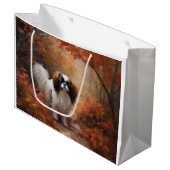 日本のチン紅葉秋インスパイア ラージペーパーバッグ (正面アングル)