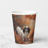 日本のチン紅葉秋インスパイア 紙コップ (裏面)