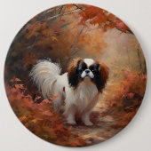 日本のチン紅葉秋インスパイア 缶バッジ (正面)