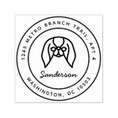 日本のチン/ペキン差出人住所スタンプ セルフインキングスタンプ (デザイン)