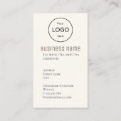 日本のティーハウスレストランショップビジネスカード 名刺 (裏面)