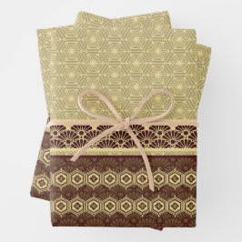 日本のテーマパターン ラッピングペーパーシート