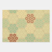 日本のテーマミックスパターン ラッピングペーパーシート (正面3)