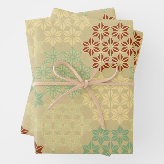 日本のテーマミックスパターン ラッピングペーパーシート (インサイチュ)