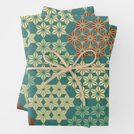 日本のテーマミックスパターン ラッピングペーパーシート (インサイチュ)