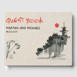 日本のテーマ結婚のゲストブック ゲストブック
