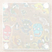 日本のテーマ ガラスコースター (裏面)