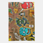 日本のテーマ キッチンタオル (縦)