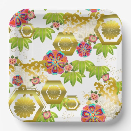 日本のデザインパーティー ペーパープレート (正面)