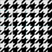 日本のデザイン3-千鳥-白黒 ファブリック (タイル)