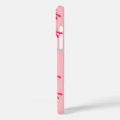 日本のトンボ模様、淡い珊瑚色ピンク Case-Mate iPhoneケース (裏面 / 左)