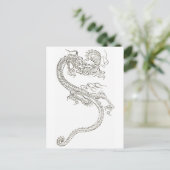 日本のドラゴン, ドラゴン, ファンタジー, スケッチ画 ポストカード (スタンド正面)