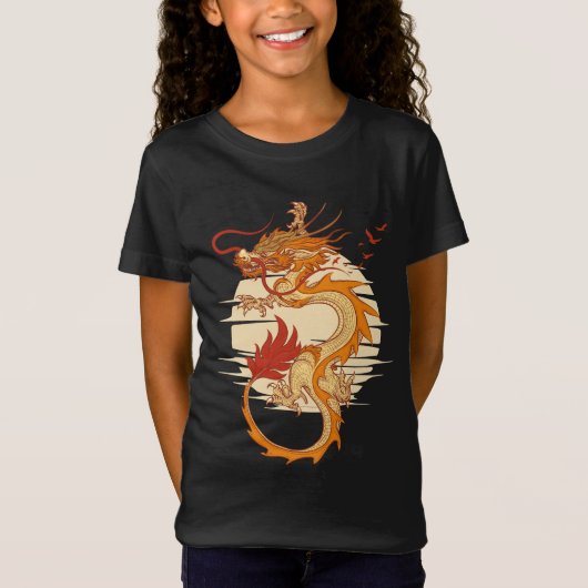 日本のドラゴン ビンテージ Tシャツ (正面)