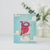 日本のドラゴン ヴィンテージ トラベル ポスター ポストカード (スタンド正面)