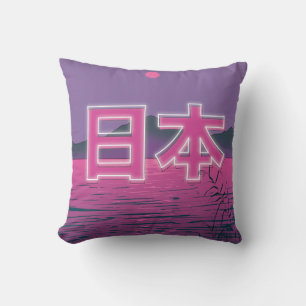 日本のネオン クッション