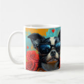 日本のハートバラバレンタインデー コーヒーマグカップ (左)