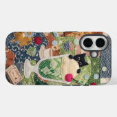 日本のパッチワークキャットアート Case-Mate iPhoneケース (裏面 (横))