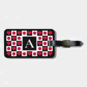 日本のパーソナライズされたカスタム旗 ラゲッジタグ (裏面横)