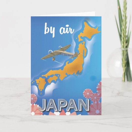 日本のビンテージ旅行ポスター シーズンカード (正面)
