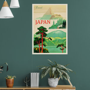 日本のビンテージ旅行ポスター ポスター