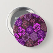 日本のピンクのボタン 缶バッジ (正面&裏面)