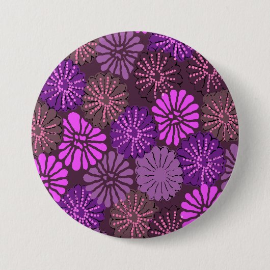 日本のピンクのボタン 缶バッジ (正面)