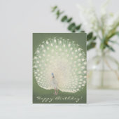 日本のファインアート |孔雀 |誕生日はがき ポストカード (スタンド正面)