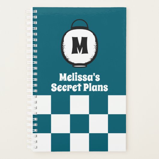 日本のフェスティバルランタンとイニシャル プランナー手帳 (正面)