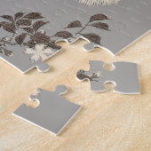 日本のフクロウの夜の木の切り飛んでいるの夜 ジグソーパズル (側面)