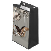 日本のフクロウの夜の木の切り飛んでいるの夜 スモールペーパーバッグ (正面アングル)