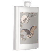 日本のフクロウの夜の木の切り飛んでいるの夜 フラスク (右)