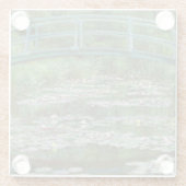 日本のフットブリッジクロードモネフランスのアート ガラスコースター (裏面)