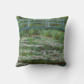 日本のフットブリッジクロードモネフランスのアート クッション (裏面)