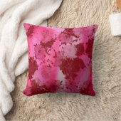 日本のフローラの赤いパターン クッション (ブランケット)