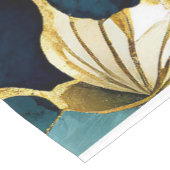 日本のフローラティール（緑がかった色）金ゴールド ショートテーブルランナー (コーナー)