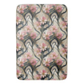 日本のフローラピンク金ゴールド バスマット (正面縦)