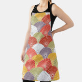 日本のフローラ波：カラフルヴィンテージ エプロン (インサイチュ)