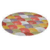 日本のフローラ波：カラフルヴィンテージ カッティングボード (角)