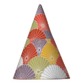 日本のフローラ波：カラフルヴィンテージ パーティーハット (右)