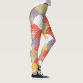 日本のフローラ波:カラフルヴィンテージ レギンス (右)