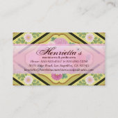 日本のフローラ着物柄ファインアート 名刺 (裏面)