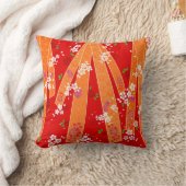 日本のフローラ着物柄春 クッション (ブランケット)