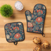 日本のフローラ系列 鍋つかみ&鍋敷きセット (トップダウン)
