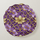 日本のフローラ紫金ゴールド ラウンドクッション (裏面)