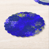 日本のフローラ青 ペーパーコースター (アングル)